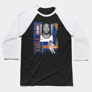 New York Knicks Jalen Brunson 11 Baseball T-Shirt